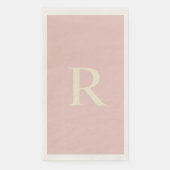 Mit Monogramm Papier, in Pink und Creme gehalten  Serviette (Vorderseite)