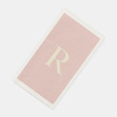 Mit Monogramm Papier, in Pink und Creme gehalten  Serviette (Ecke)