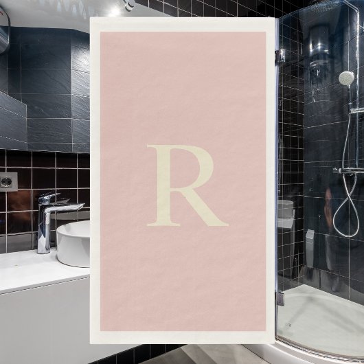 Mit Monogramm Papier, in Pink und Creme gehalten  Serviette