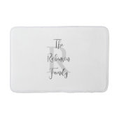 Mit Monogramm Papierhandtuch, weiß und schwarz Badematte (Vorderseite)