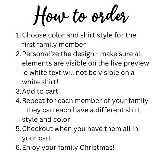 Mit Monogramm passende Weihnachtsfamilien - Shirts