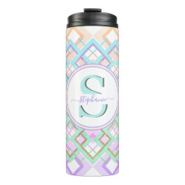 Mit Monogramm Pastel Custom Tumbler Geschenk für s Thermosbecher