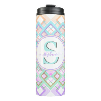 Mit Monogramm Pastel Custom Tumbler Geschenk für s Thermosbecher