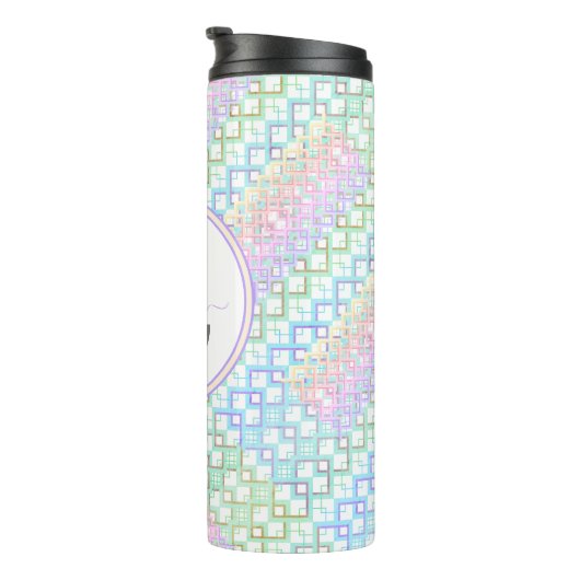 Mit Monogramm Pastel Custom Tumbler Geschenk für s Thermosbecher (Nach rechts gedreht)