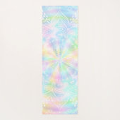 Mit Monogramm Pastel Holographic Mandala Yogamatte (Rückseite)