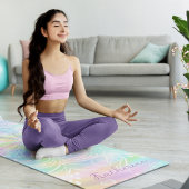 Mit Monogramm Pastel Holographic Mandala Yogamatte