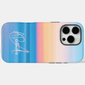 Mit Monogramm Pastel Ocean Sunset Feminine Custom Case-Mate iPhone Hülle (Rückseite (Horizontal))