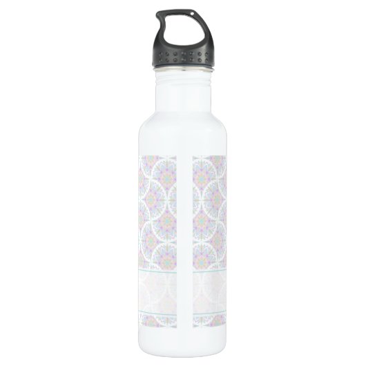 Mit Monogramm Pastel Rainbow Sundae Edelstahlflasche (Rückseite)