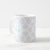 Mit Monogramm Pastel Rainbow Sundae Kaffeetasse (Vorderseite Links)