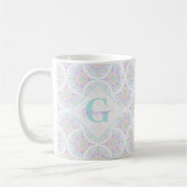 Mit Monogramm Pastel Rainbow Sundae Kaffeetasse (Links)