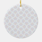 Mit Monogramm Pastel Rainbow Sundae Keramik Ornament (Hinten)