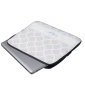 Mit Monogramm Pastel Rainbow Sundae Laptopschutzhülle (Vorne Knopf)
