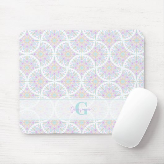 Mit Monogramm Pastel Rainbow Sundae Mousepad (Mit Mouse)