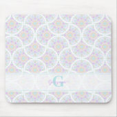 Mit Monogramm Pastel Rainbow Sundae Mousepad (Vorne)