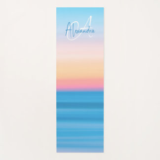 Mit Monogramm Pastell Beach Sunset Custom Yogamatte