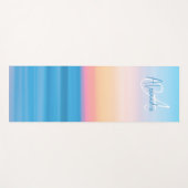 Mit Monogramm Pastell Beach Sunset Custom Yogamatte (Vorderseite (Horizontal))