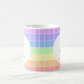 Mit Monogramm Pastell Rainbow Farbige Streifen Kaffeetasse (Mittel)