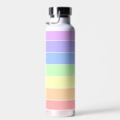 Mit Monogramm Pastell-Regenbogen Farbige Streifen Trinkflasche (Rechts)