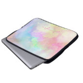 Mit Monogramm Pastinalfarben Laptopschutzhülle (Vorne Knopf)