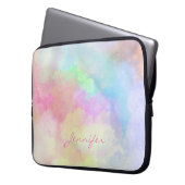 Mit Monogramm Pastinalfarben Laptopschutzhülle (Vorderseite Links)