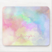 Mit Monogramm Pastinalfarben Mousepad (Vorne)