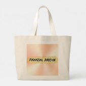 Mit Monogramm Peach und Gold Business | Jumbo Stoffbeutel (Rückseite)