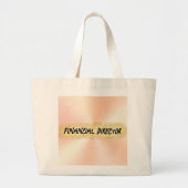 Mit Monogramm Peach und Gold Business | Jumbo Stoffbeutel (Vorne)