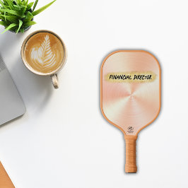 Mit Monogramm Peach und Gold Business | Pickleball Schläger