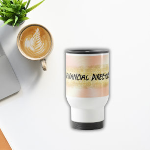 Mit Monogramm Peach und Gold Business   Reisebecher