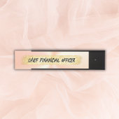 Mit Monogramm Peach und Gold Business | Türschild