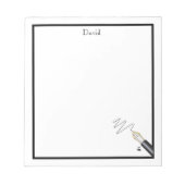 Mit Monogramm Pen Notizblock (Vorderseite)