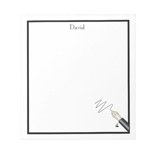 Mit Monogramm Pen Notizblock (Vorderseite)