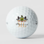 Mit Monogramm Pennsylvania Flag & Pennsylvania, US Golfball (Vorderseite)
