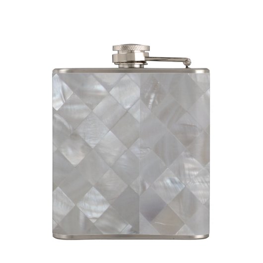 Mit Monogramm Perle Flachmann (Rückseite)