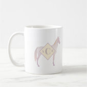 Mit Monogramm Perlino Akhal Teke Silhouette Kaffeetasse (Links)