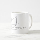 Mit Monogramm Personal Trainer Kaffeetasse (VorderseiteRechts)