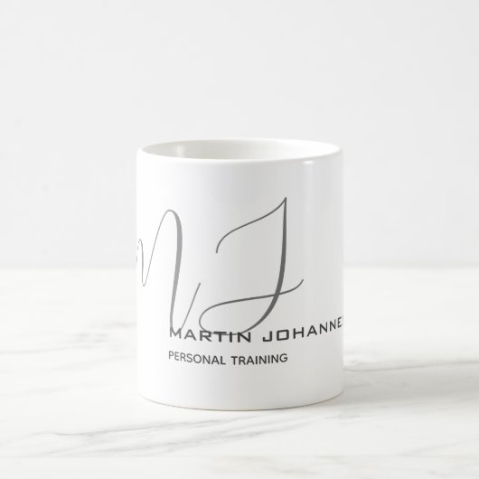 Mit Monogramm Personal Trainer Kaffeetasse (Mittel)