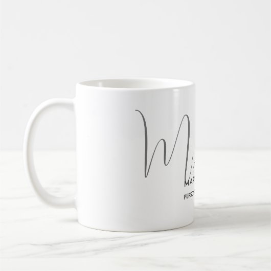 Mit Monogramm Personal Trainer Kaffeetasse (Links)