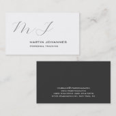 Mit Monogramm Personal Trainer Visitenkarte (Vorne/Hinten)