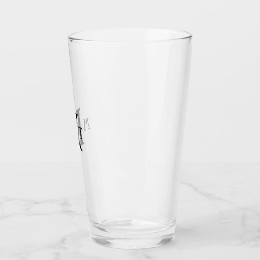 Mit Monogramm Personalisiert mit Ihren Initialen Glas (Links)