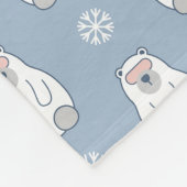 Mit Monogramm personalisierte Eisbärendecke Fleecedecke (Ecke)
