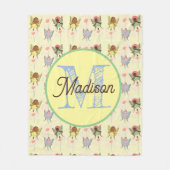 Mit Monogramm personalisierte Feendecke Fleecedecke (Vorderseite)