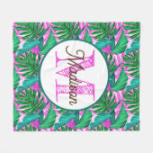 Mit Monogramm personalisierte Fleecedecke (Vorderseite (Horizontal))