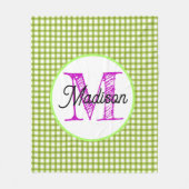 Mit Monogramm, personalisierte Fleecedecke (Vorderseite)