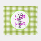 Mit Monogramm, personalisierte Fleecedecke (Vorderseite (Horizontal))