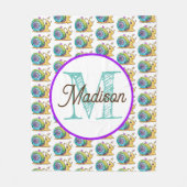 Mit Monogramm, personalisierte Fleecedecke (Vorderseite)