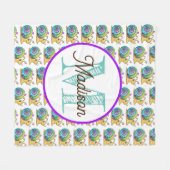 Mit Monogramm, personalisierte Fleecedecke (Vorderseite (Horizontal))