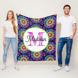 Mit Monogramm, personalisierte Fleecedecke