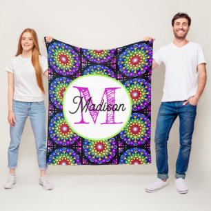 Mit Monogramm, personalisierte Fleecedecke