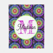 Mit Monogramm, personalisierte Fleecedecke (Vorderseite)